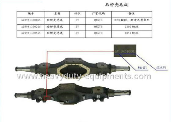 China sinotruk vervangstuk jackshaft shell deelaantal AZ9981330066 met garantie leverancier